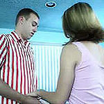 Horny couple corrupt their babysitter