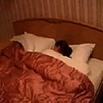 Spying on her at night