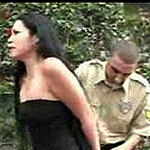 A guy posing as a cop tricks a latin babe into fucking him