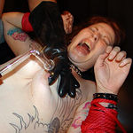 Pain slut nancy thrashes while she is shocked