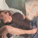 Brunette gives a hot footjob ends up with cummy feet