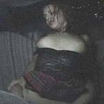 Babe getting fucked in back of a taxicab