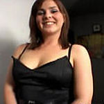 Hot brunette bitch sucking huge cock