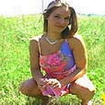 Brunette with big tits outdoor